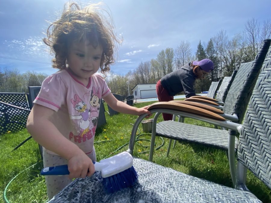 Kid Cleaning Table at High Ridge Club